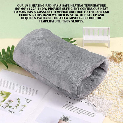 Muffler for Hands - USB Electric Hand Warmer Pouch Winter Hands Heater Bag Velvet Heating Hand Muffs 2