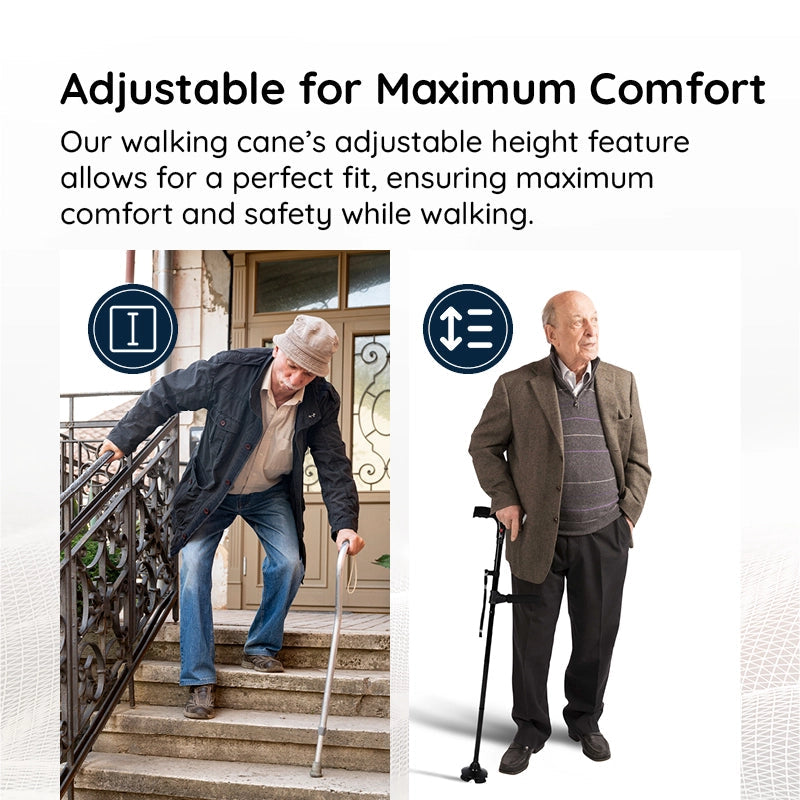 Compact Folding LED Walking Stick