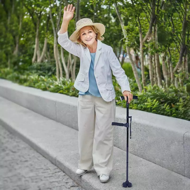 Compact Folding LED Walking Stick
