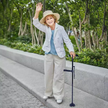 Compact Folding LED Walking Stick