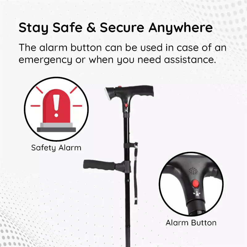 Compact Folding LED Walking Stick