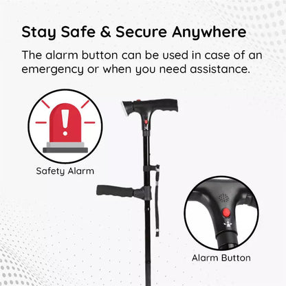Compact Folding LED Walking Stick