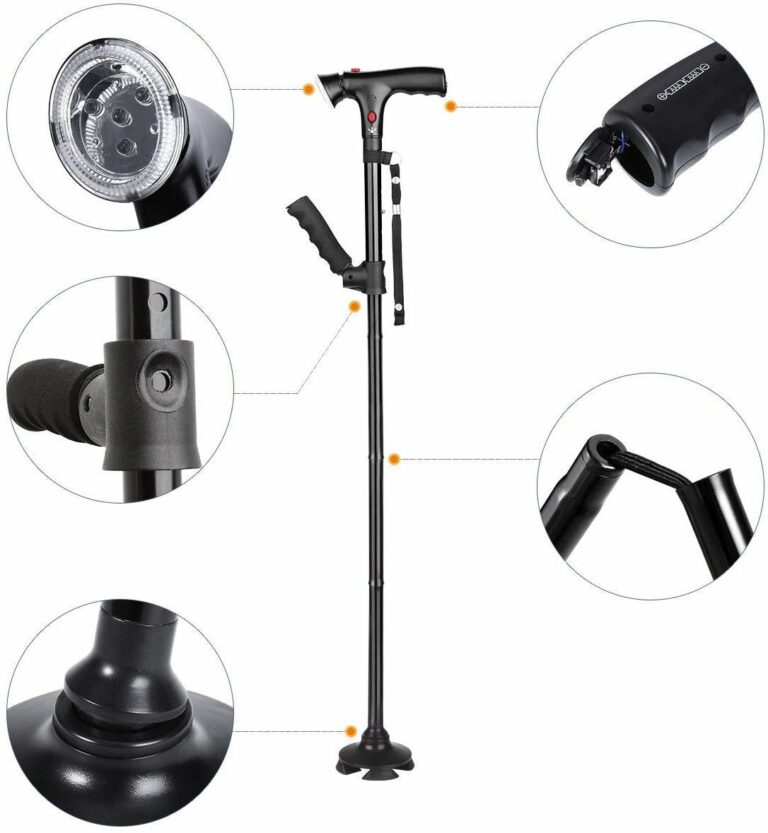 Portable LED Folding Walking Stick for Daily Support