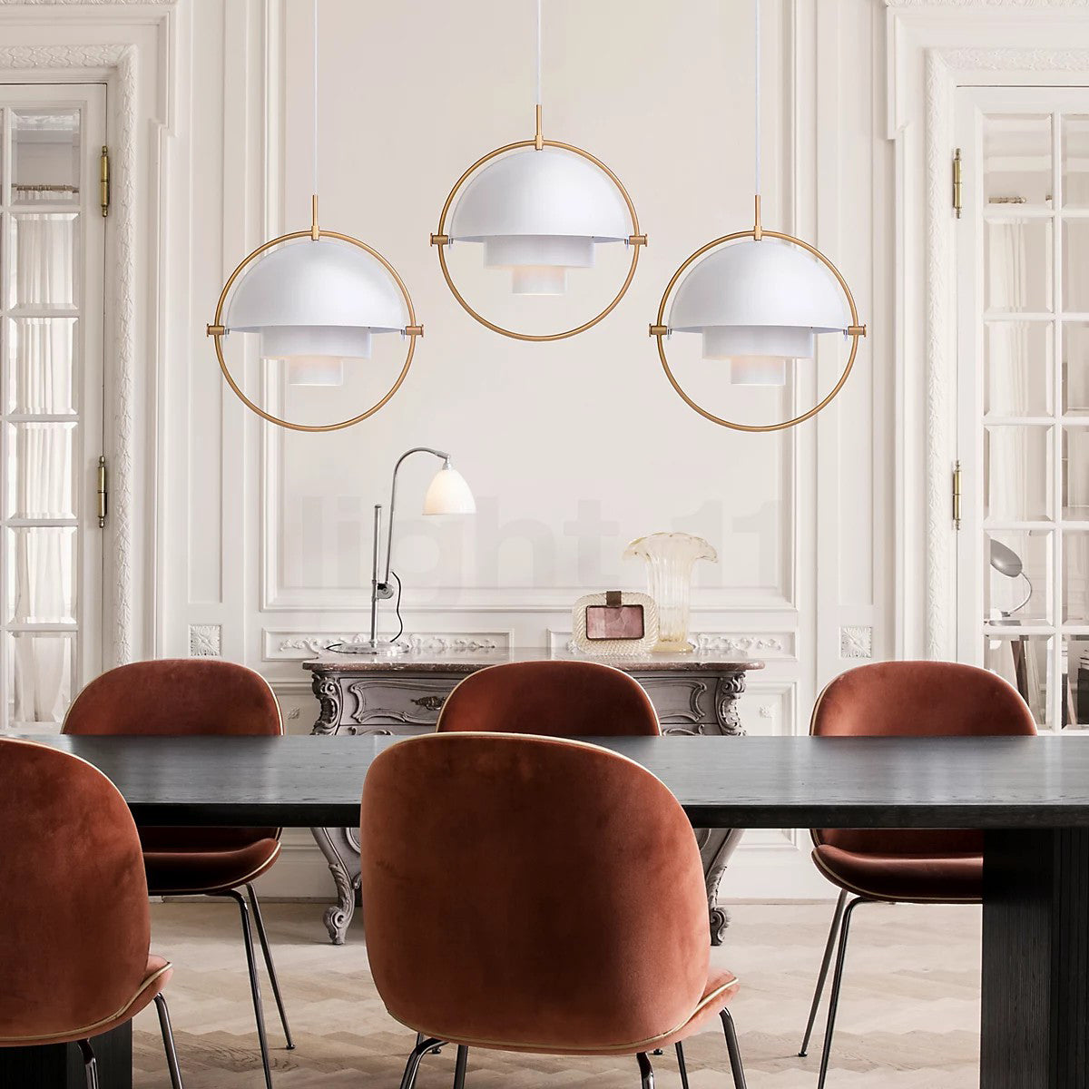 Layered Glass Pendant Light With Nested Shades