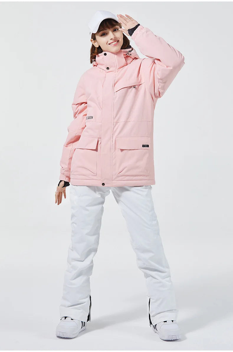 Warm Waterproof Outdoor Insulated Ski Jacket