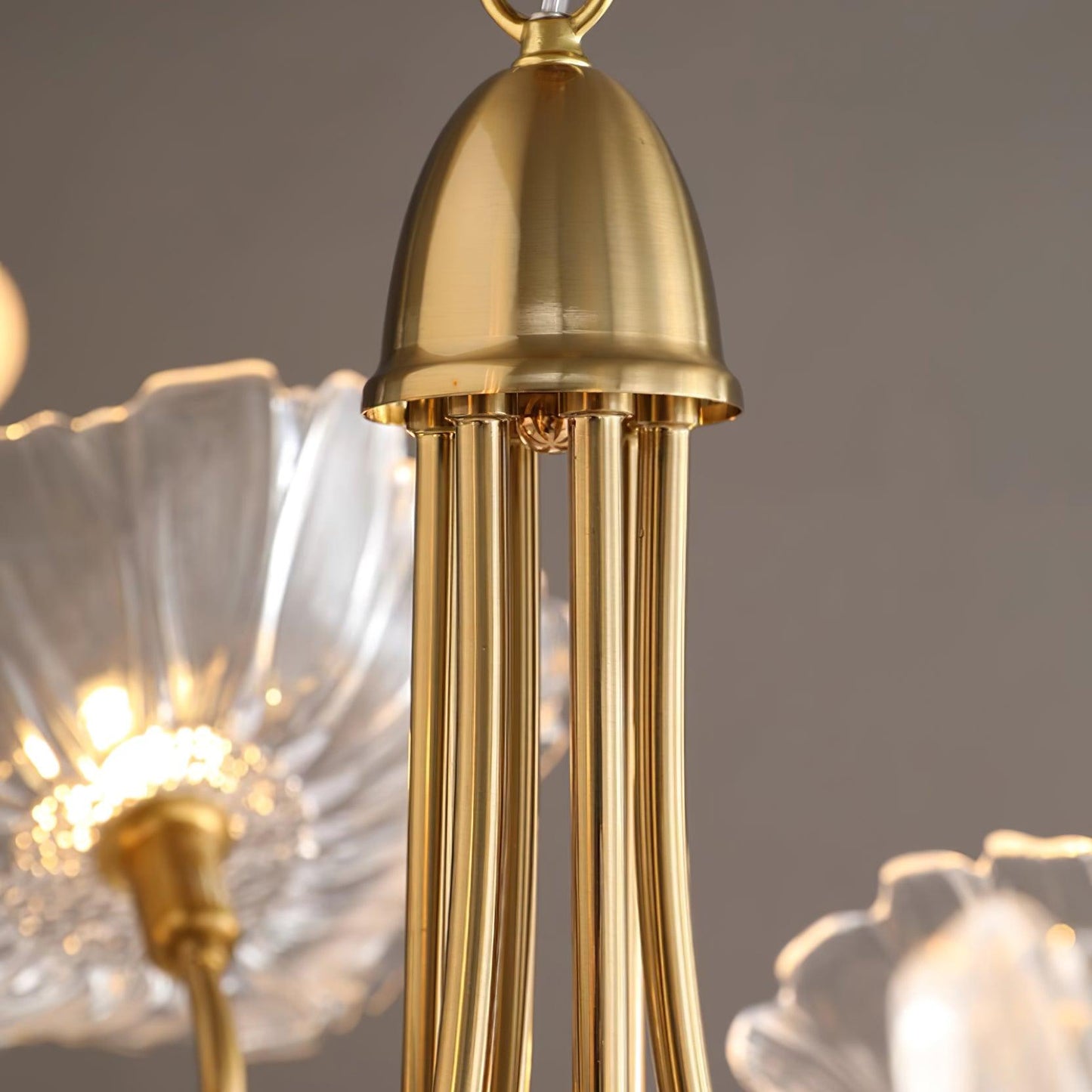 Elegant Glass Floral Pendant Light Fixture