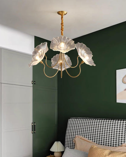 Elegant Glass Floral Pendant Light Fixture