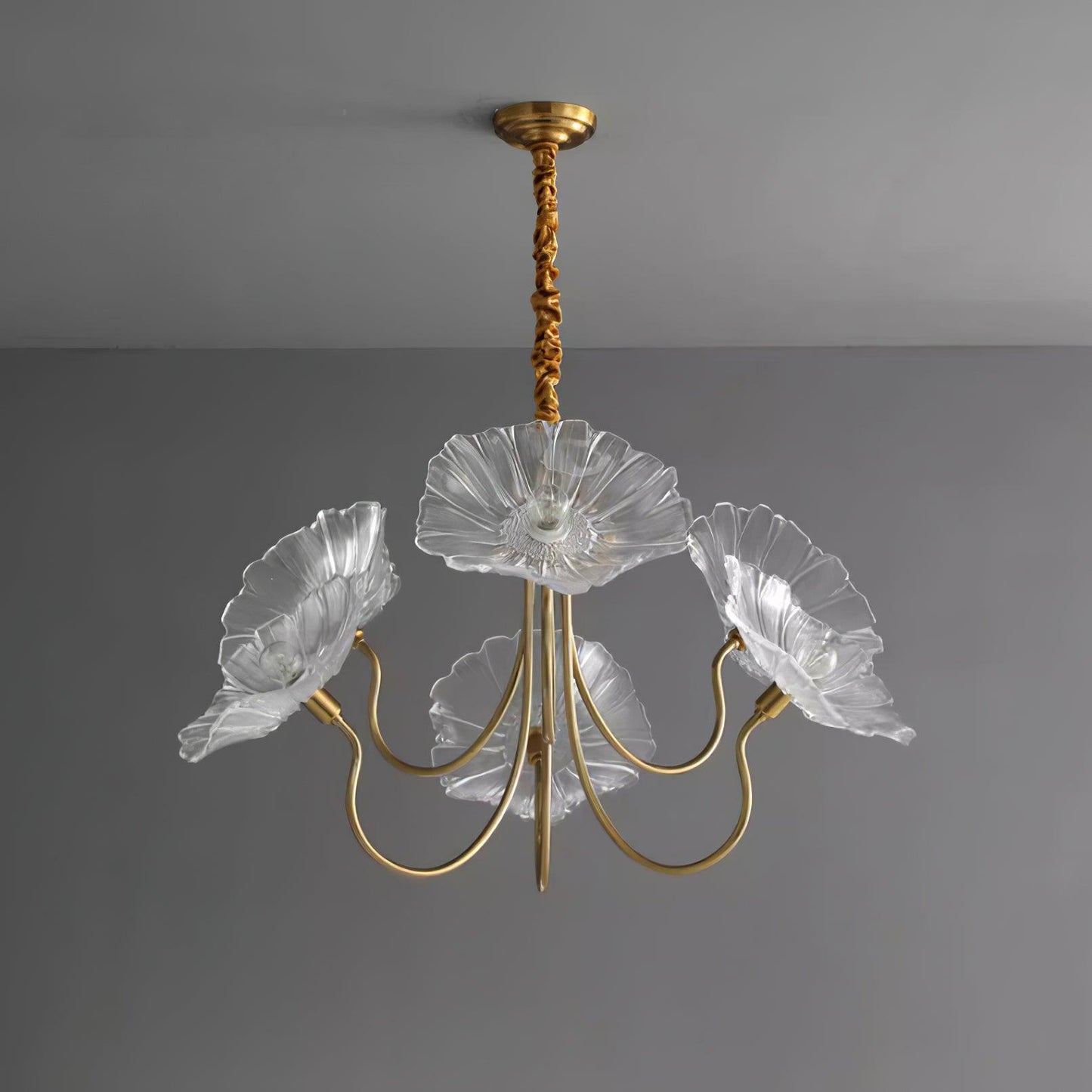 Elegant Glass Floral Pendant Light Fixture