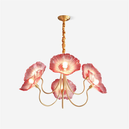 Elegant Glass Floral Pendant Light Fixture