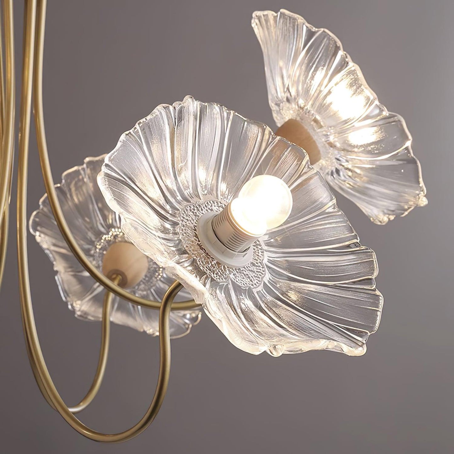 Elegant Glass Floral Pendant Light Fixture
