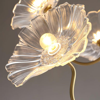 Elegant Glass Floral Pendant Light Fixture