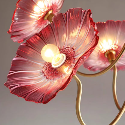 Elegant Glass Floral Pendant Light Fixture