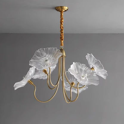 Elegant Glass Floral Pendant Light Fixture