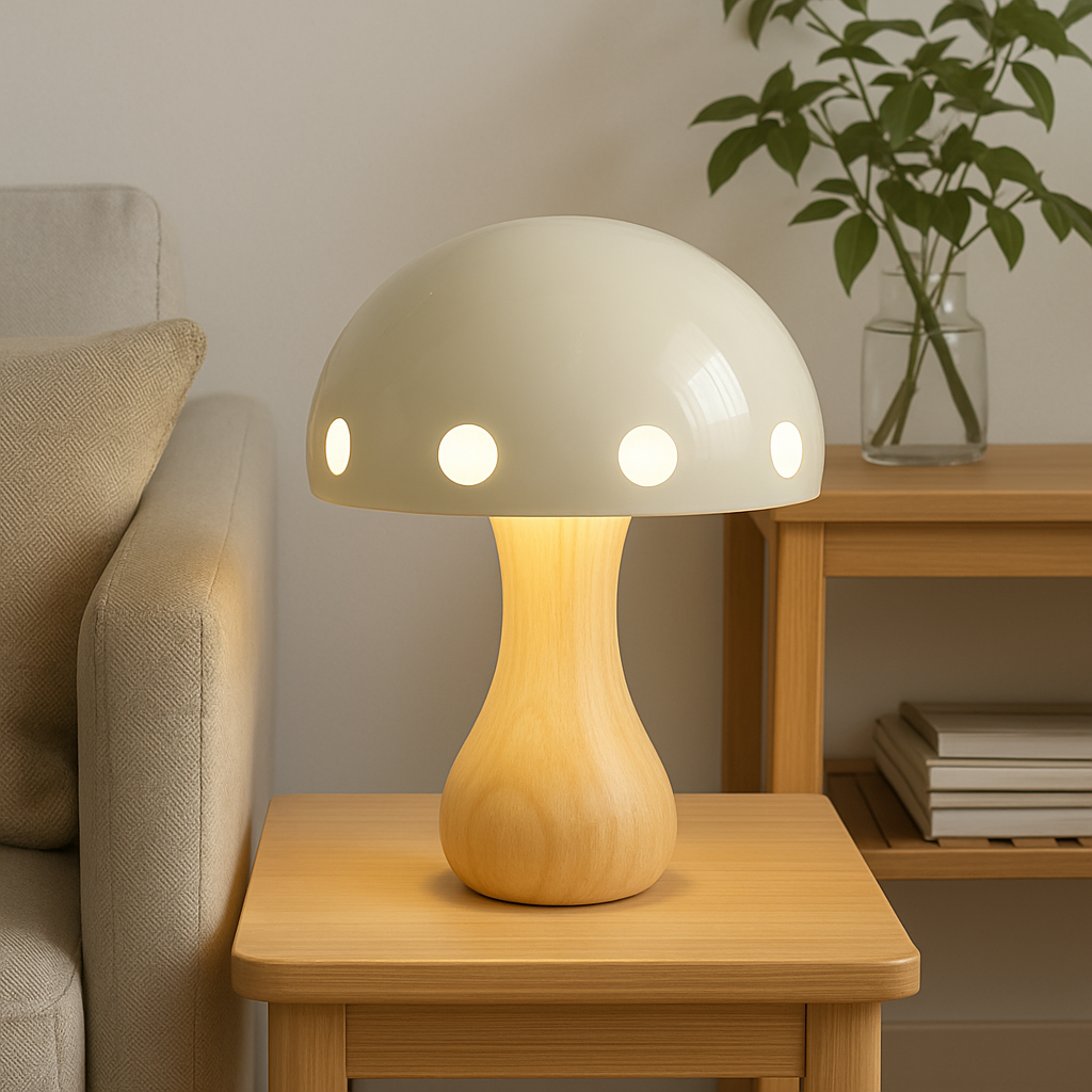 MushroomGlow | Elegant Curvaceous LED Table Lamp for Cozy Dining Room 2