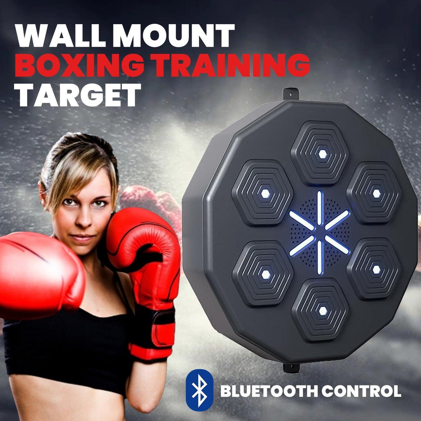 Music Boxing Machine UK - Wall Mounted Music Punching Machine Bluetooth Smart Boxing Workout Indoor React Exercise Machine 3