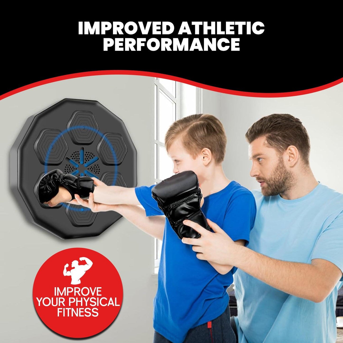 Music Boxing Machine UK - Wall Mounted Music Punching Machine Bluetooth Smart Boxing Workout Indoor React Exercise Machine 4