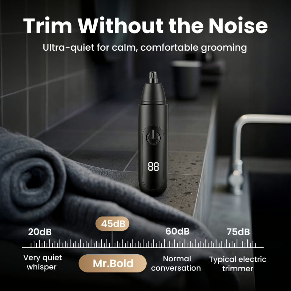 Premium Men's Nose Hair Clipper USB Rechargeable Waterproof