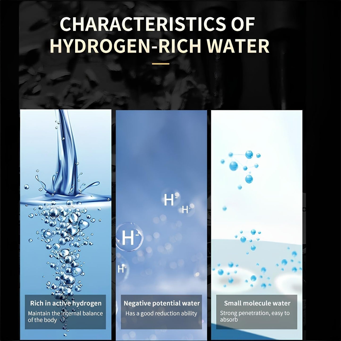Alkaline Purified Hydrogen Infused Water Bottle Premium