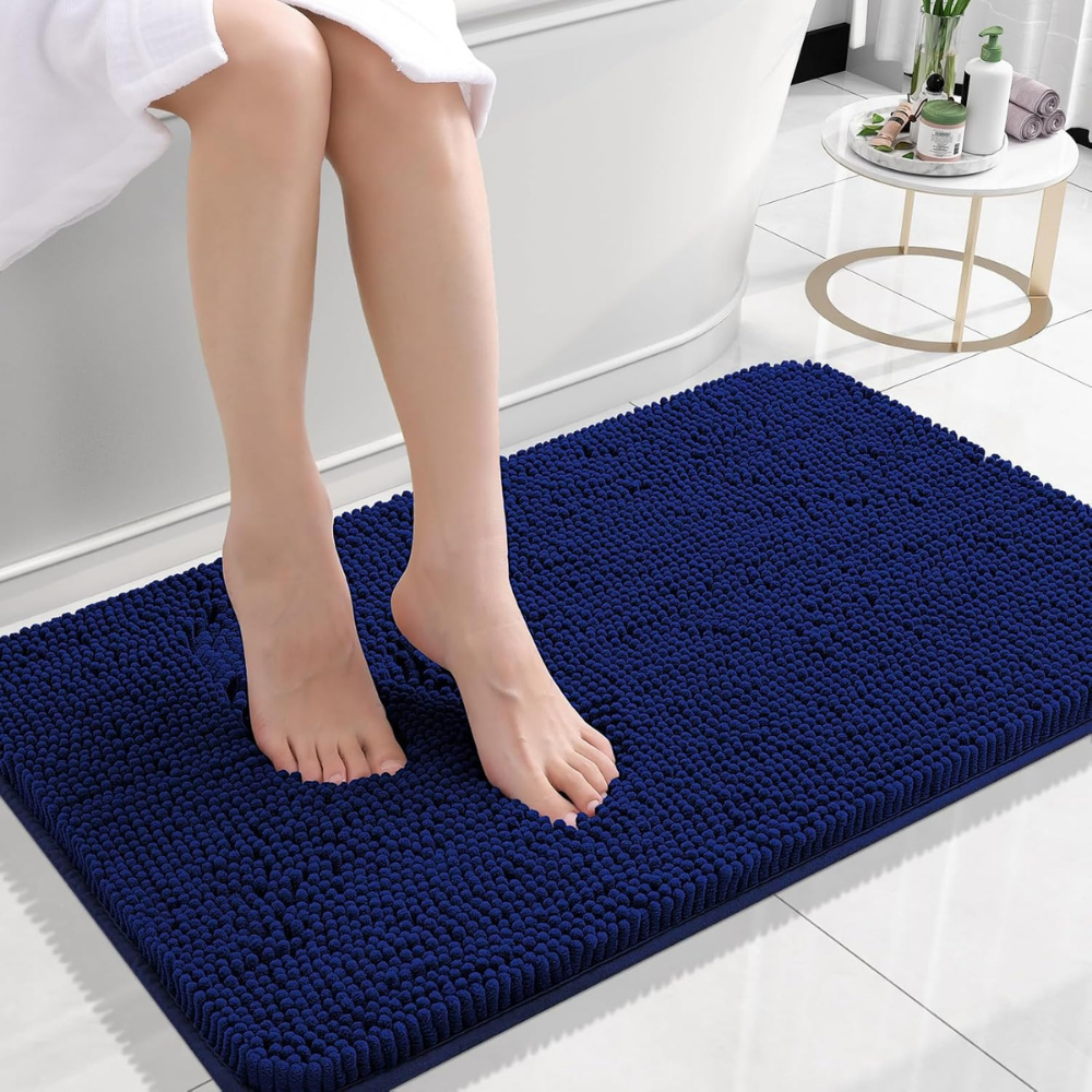 Plush Bathroom Mat Soft Non Slip Absorbent Floor Rug