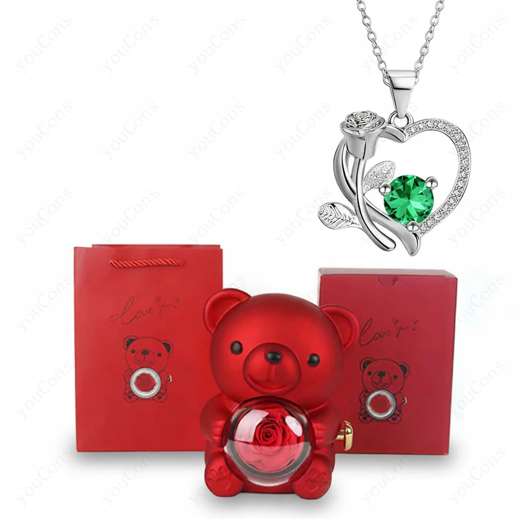 Lovely Heart Shaped Necklace for Women Gift Set