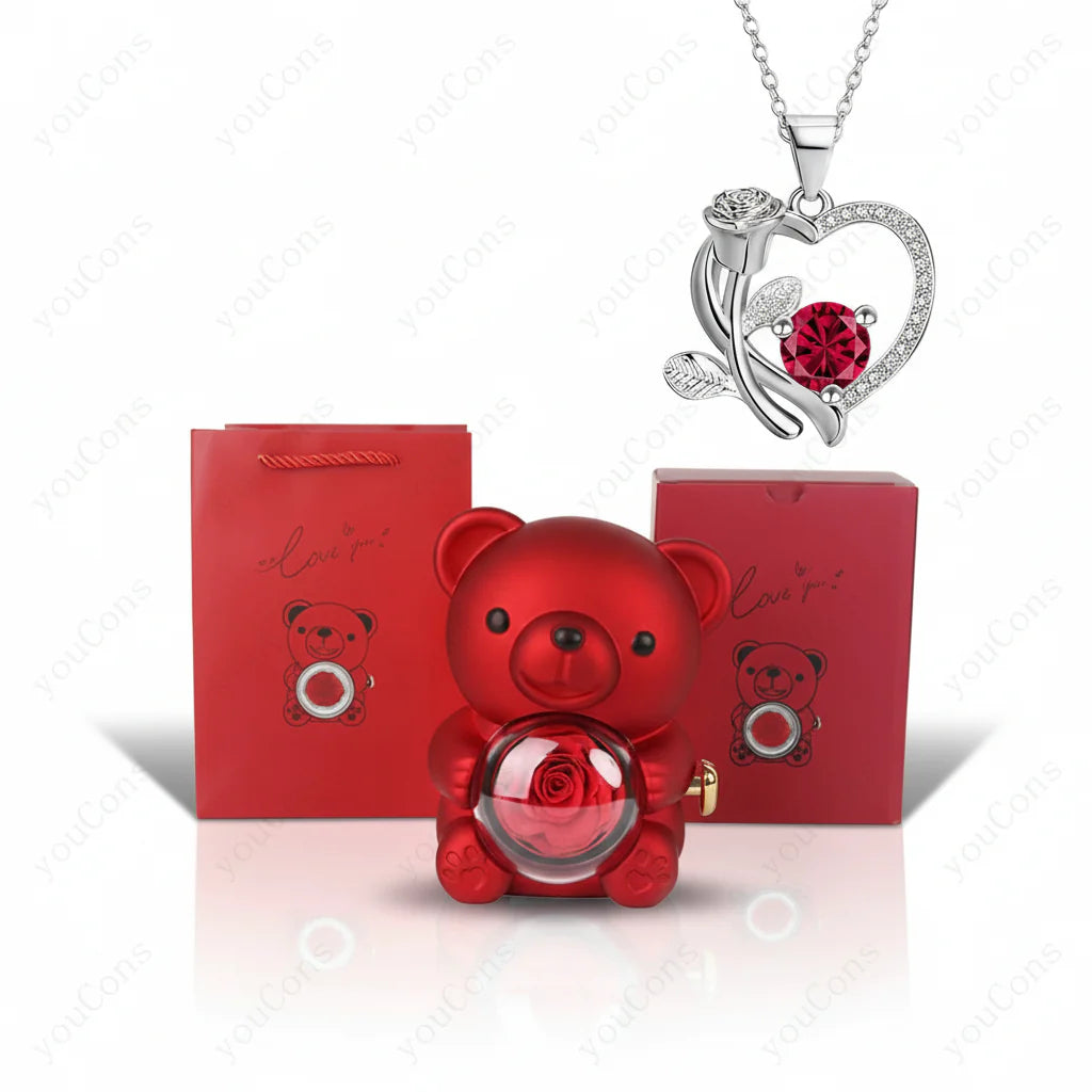 Lovely Heart Shaped Necklace for Women Gift Set - Lusomart