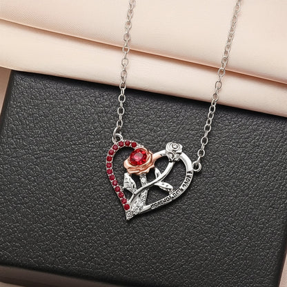Lovely Heart Shaped Silver Necklace For Her