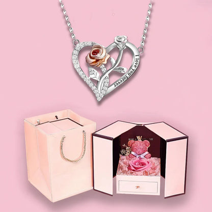 Lovely Heart Shaped Silver Necklace For Her