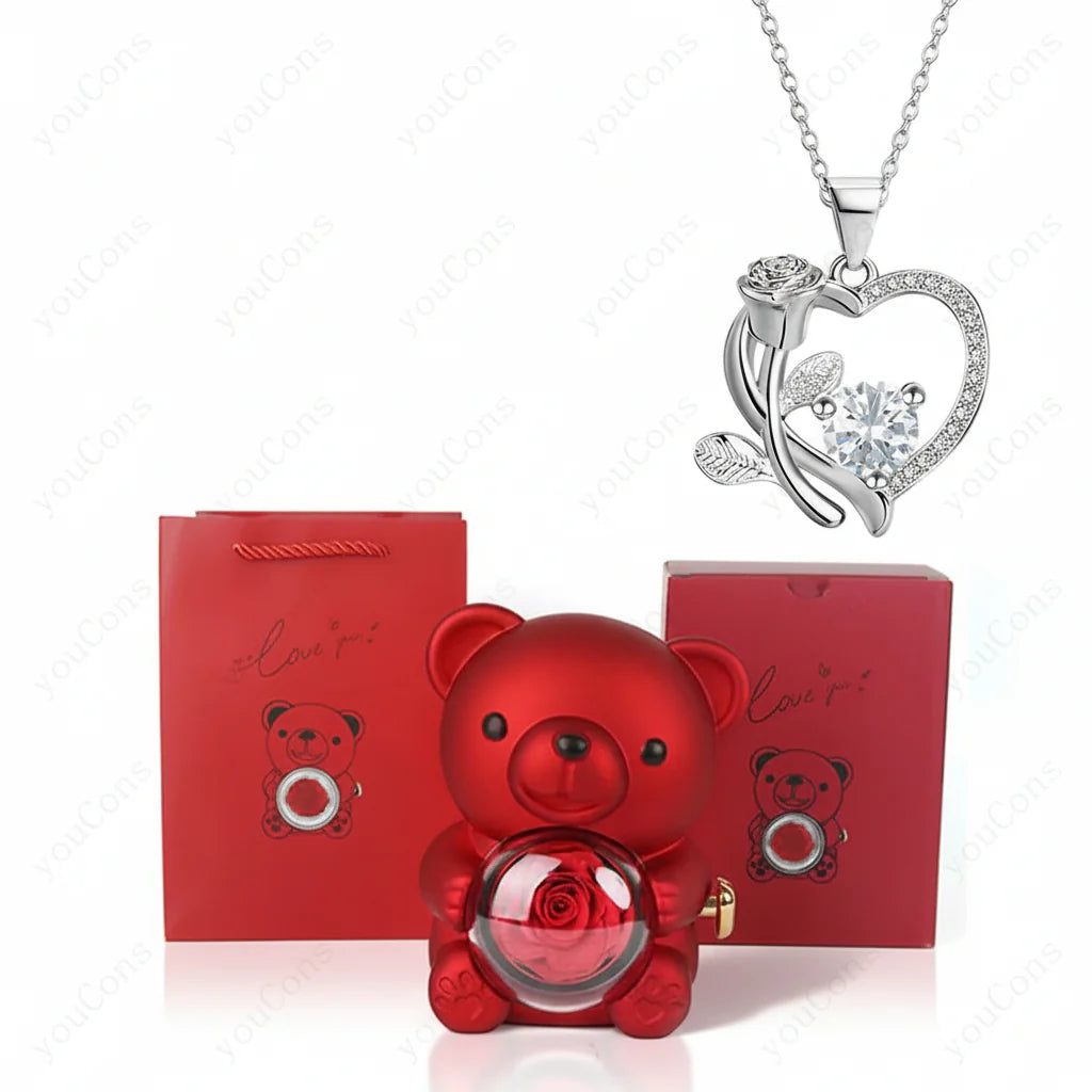 Lovely Heart Shaped Necklace for Women Gift Set