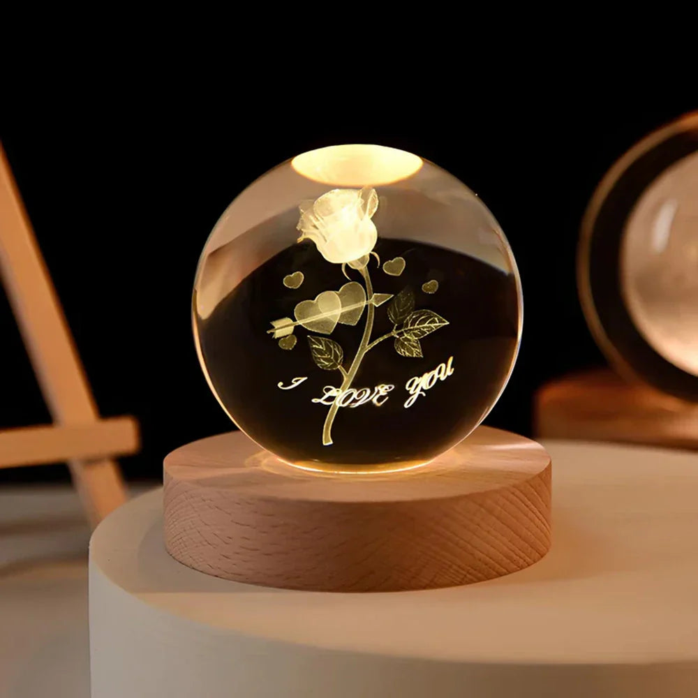 Colorful Globe LED Night Light Table Lamp