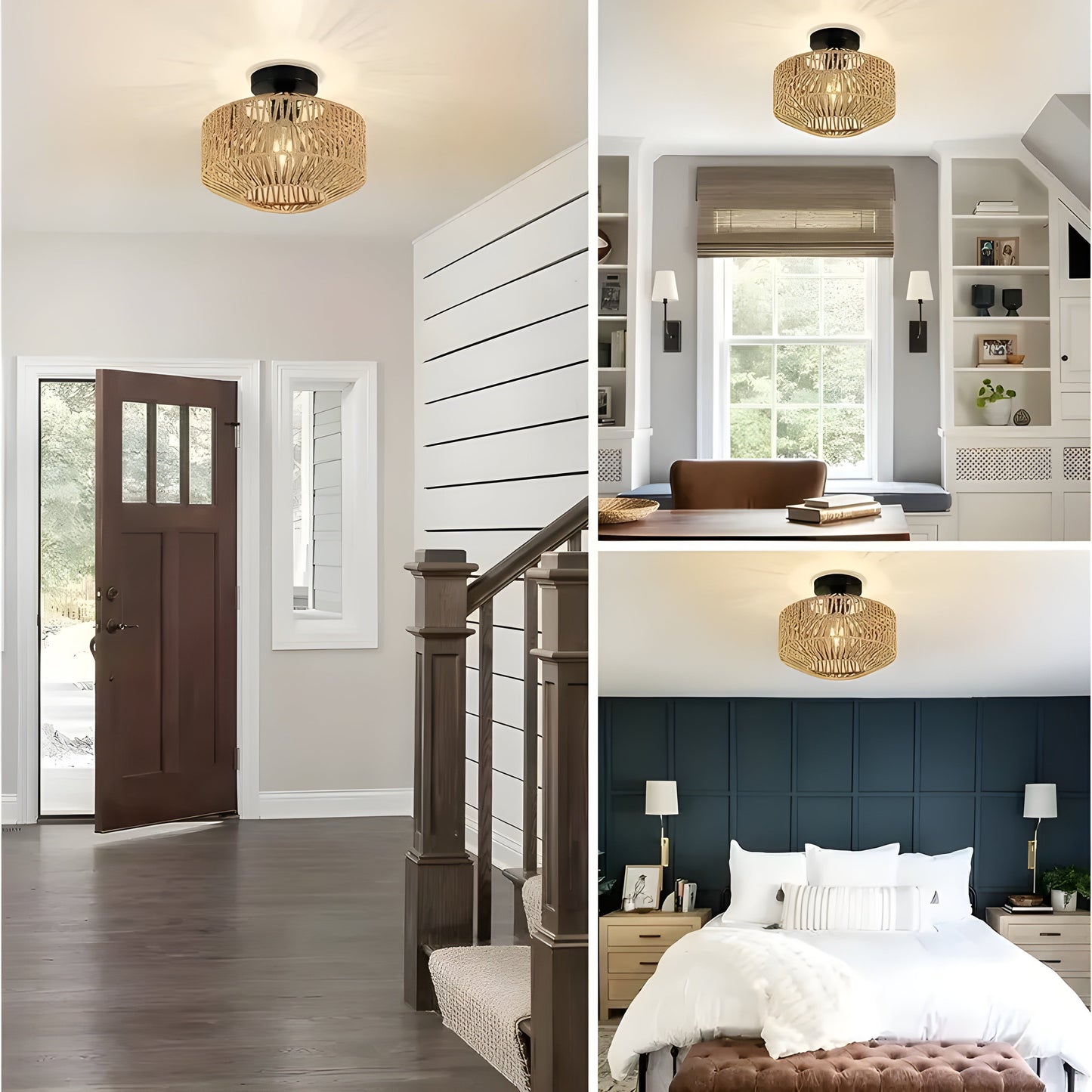 Natural Bamboo Pendant Light Fixture