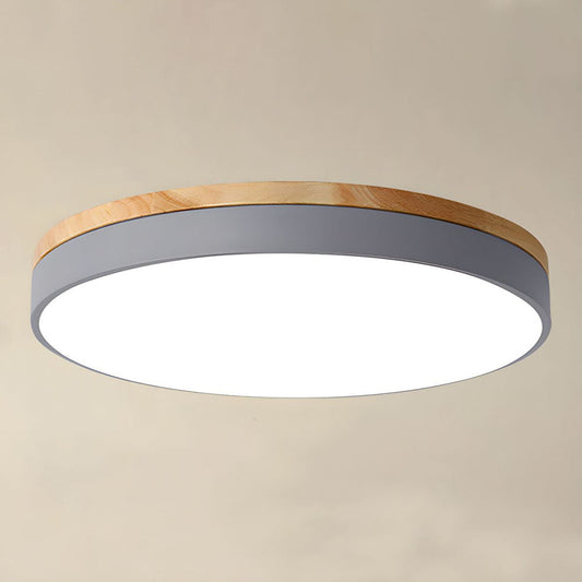 Rustic Wood and Leaf Round Ceiling Light - Lusomart