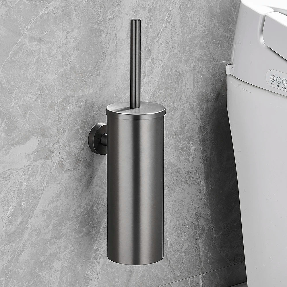 NeatSteel | Stylish Durable Stainless Steel Toilet Brush Set 6