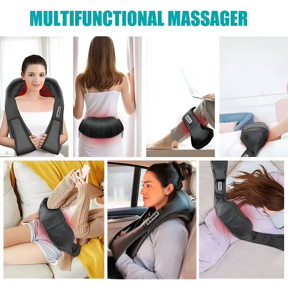 Portable Electric Shiatsu Massage Neck Pillow