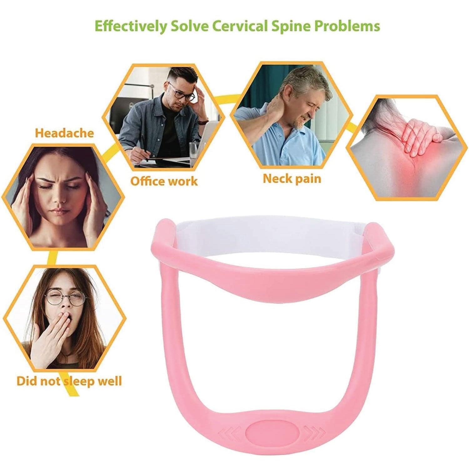 Neck Brace for Posture - Adjustable Neck Stretcher Neck Support for Cervical Pain Relief Neck Traction Device 4