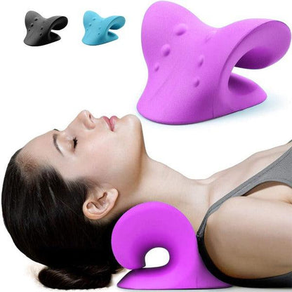 Neck Stretcher - Neck Traction Pillow Original Cloud Shape Neck Stretcher Cervical Pain Relief UK 1