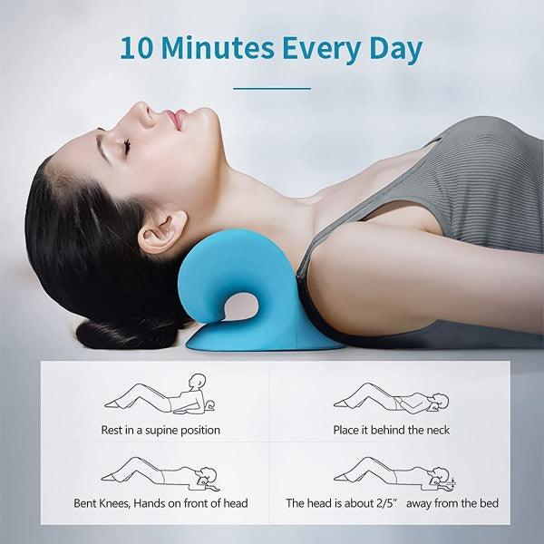 Neck Stretcher - Neck Traction Pillow Original Cloud Shape Neck Stretcher Cervical Pain Relief UK 2