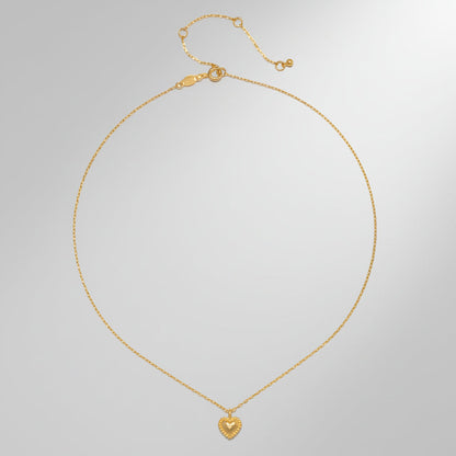 Simple Gold Heart Shaped Pendant Necklace