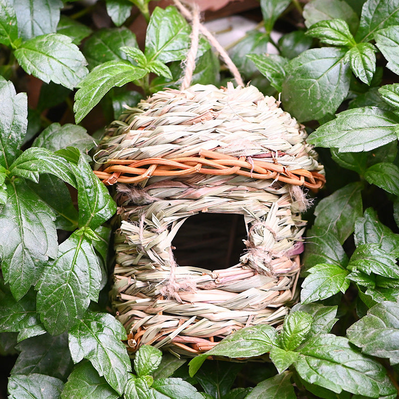 NestCraft Hand-Woven Straw Bird Cage – Artistic Handmade Decorative Bird Home 5