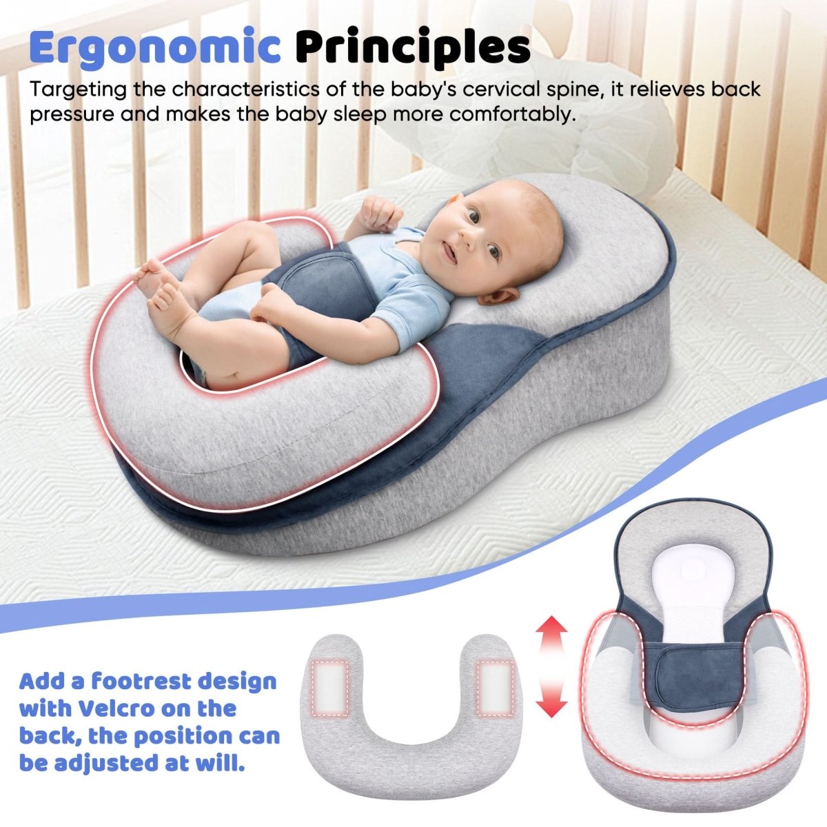 NestleNap | Safe Ergonomic Baby Sleep Positioning Pillow 4