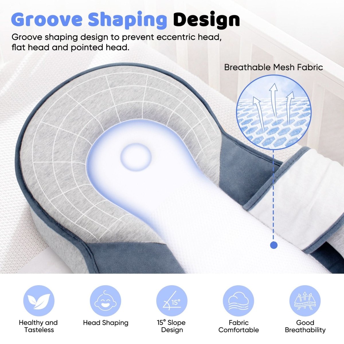 NestleNap | Safe Ergonomic Baby Sleep Positioning Pillow 6