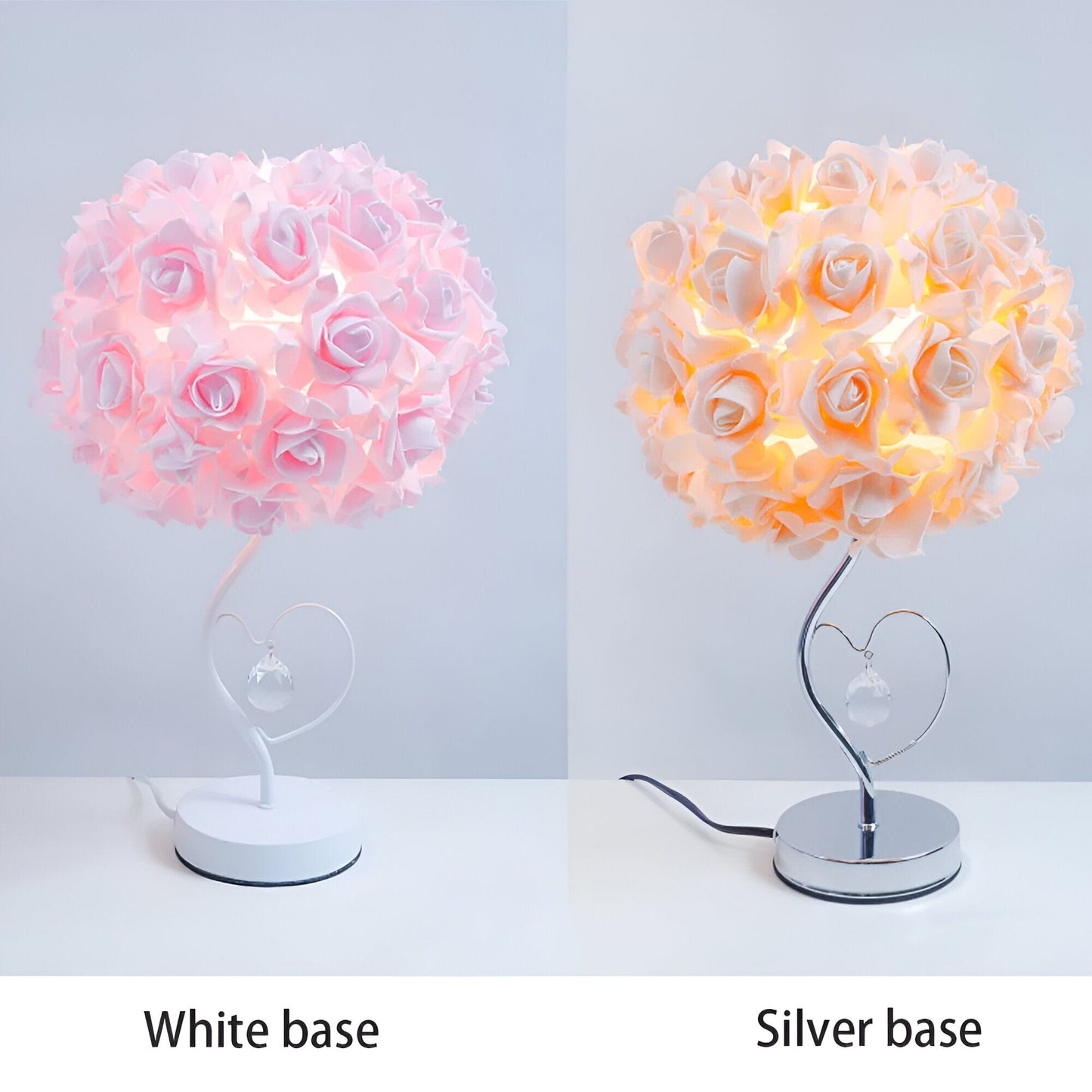 Floral Bedside Table Lamp