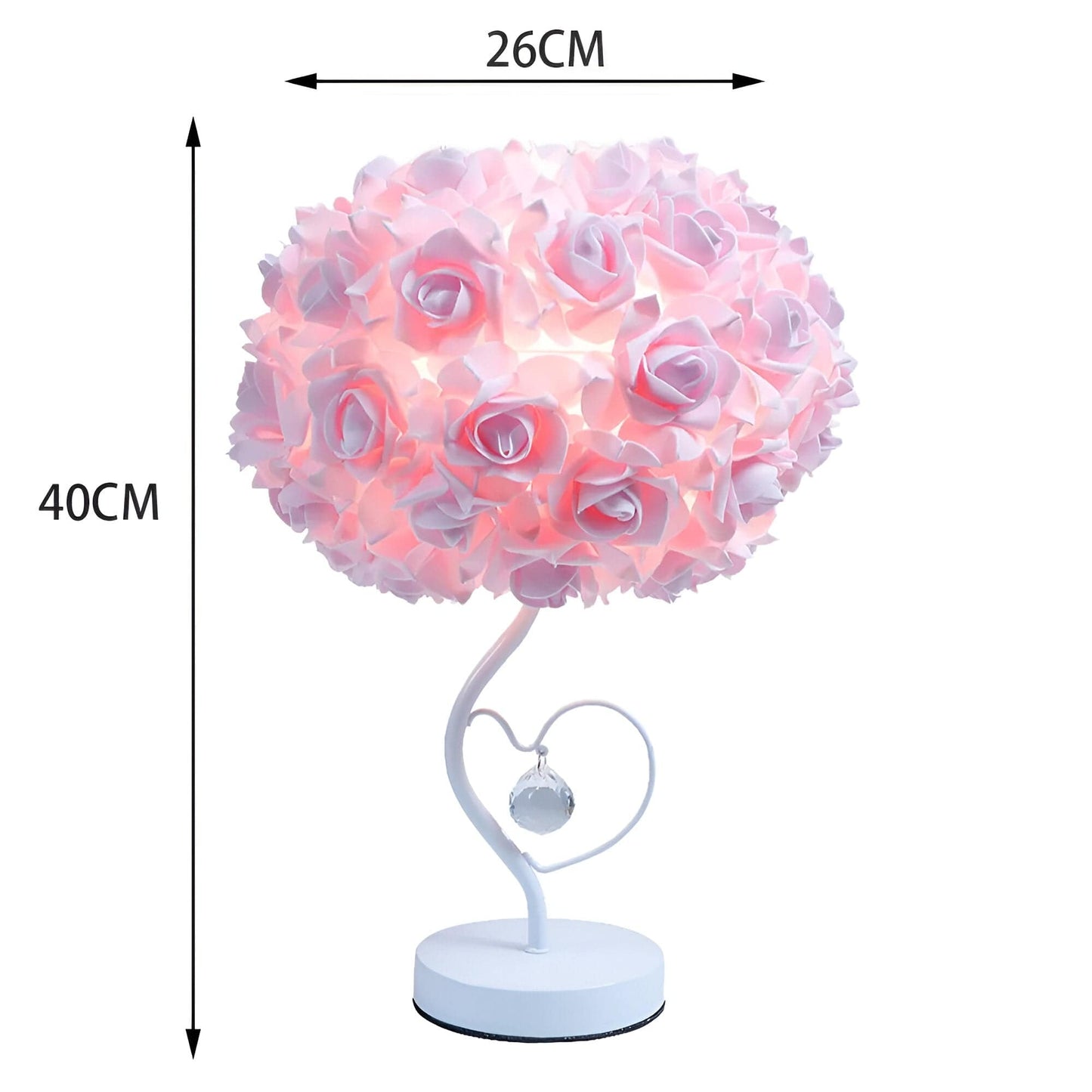 Floral Bedside Table Lamp
