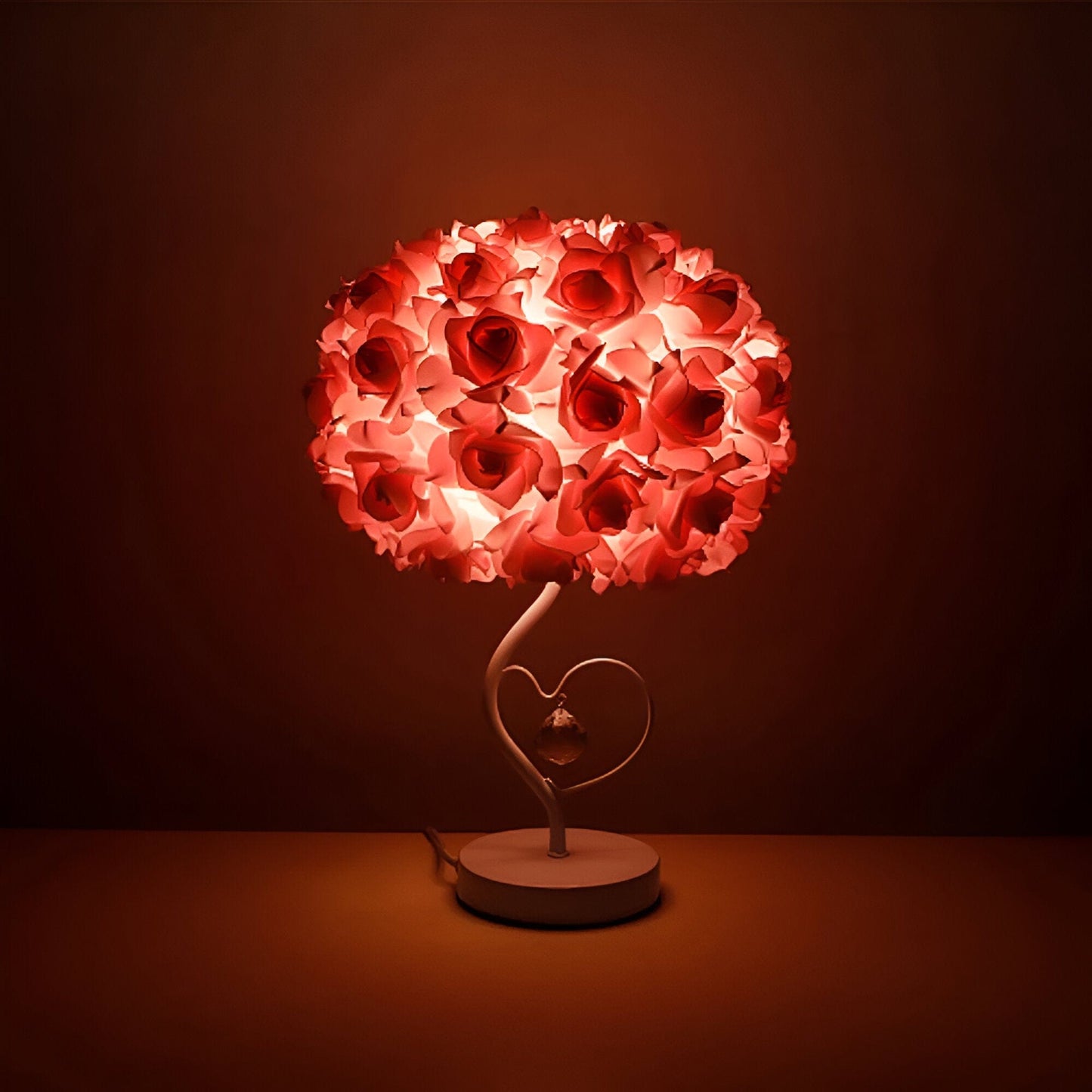 Floral Bedside Table Lamp
