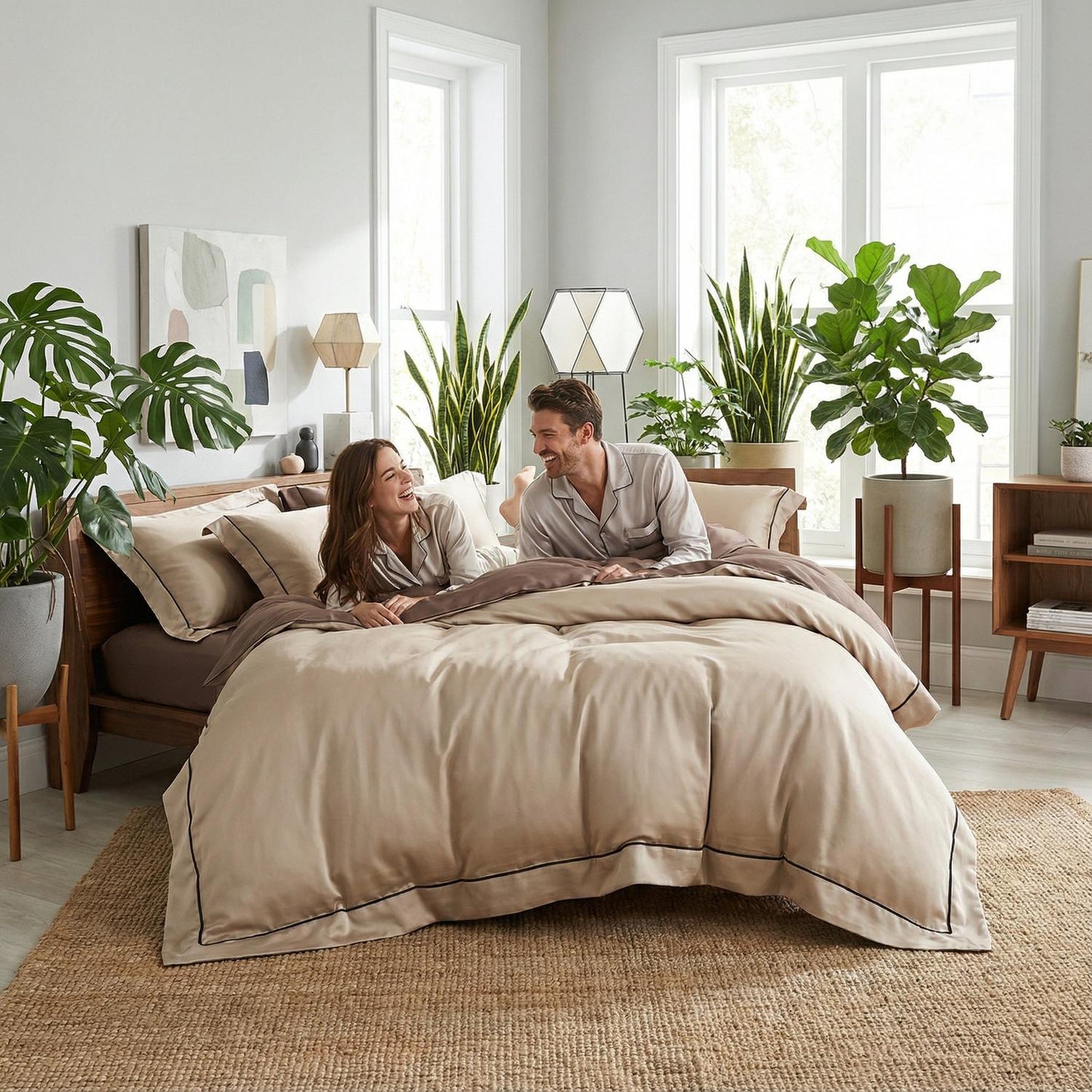 Luxurious Soft Cotton Bedding Set With Smooth Duvet Covers
