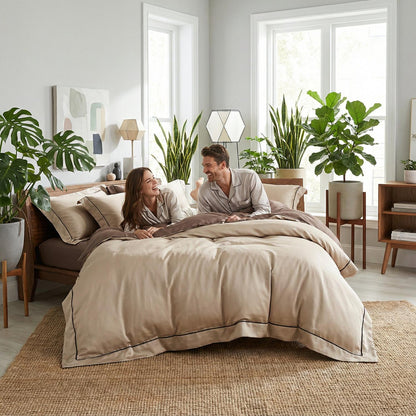 Luxurious Soft Cotton Bedding Set With Smooth Duvet Covers