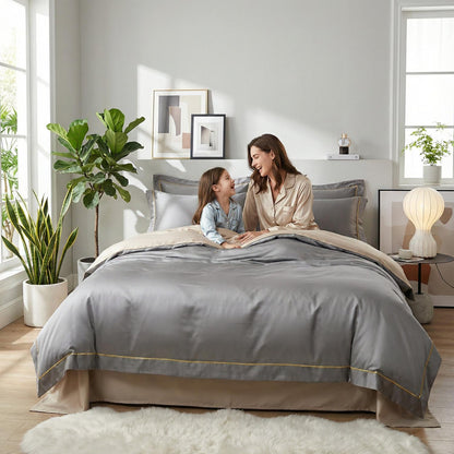 Luxurious Soft Cotton Bedding Set With Smooth Duvet Covers