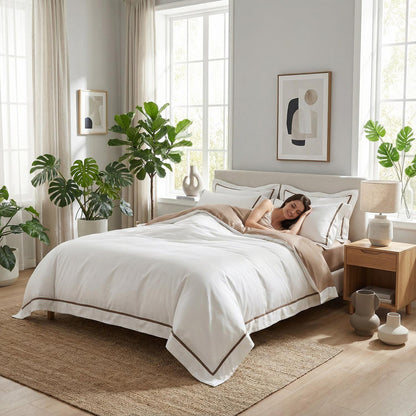 Luxurious Soft Cotton Bedding Set With Smooth Duvet Covers