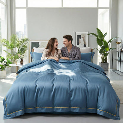 Luxurious Soft Cotton Bedding Set With Smooth Duvet Covers