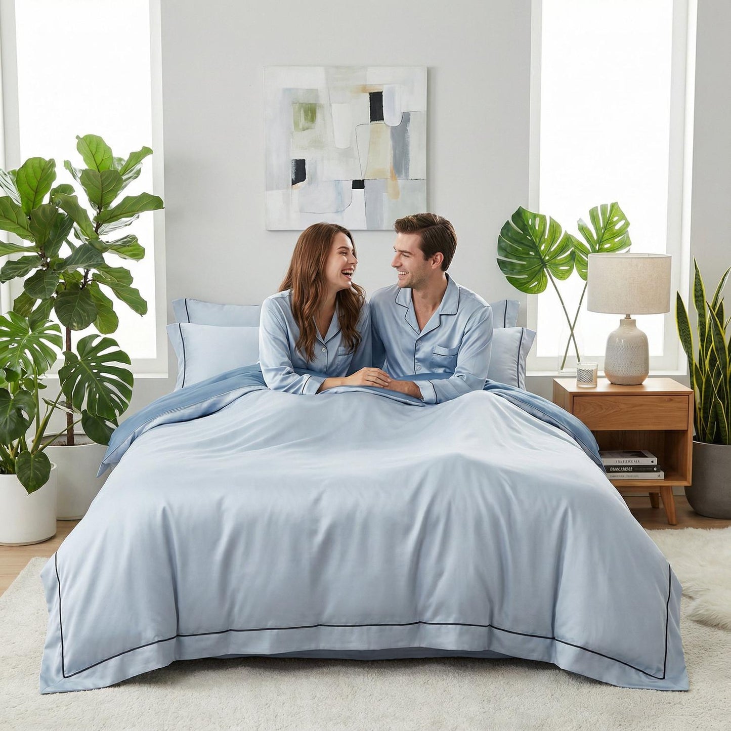 Luxurious Soft Cotton Bedding Set With Smooth Duvet Covers