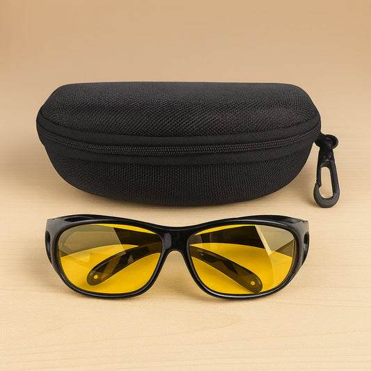 Anti Glare Night Vision Driving Glasses Yellow Lenses - Lusomart